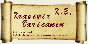 Krasimir Baričanin vizit kartica